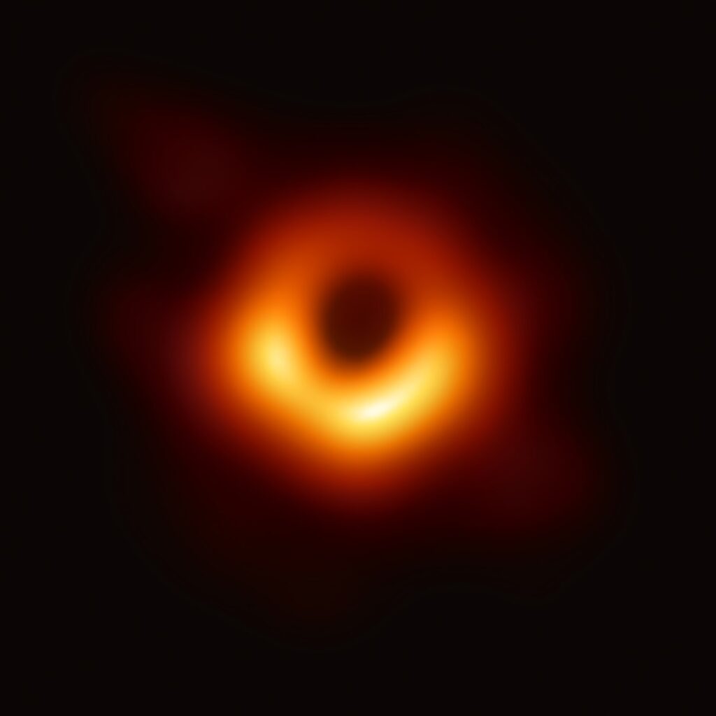 An image of the core region of Messier 87, a supermassive black hole